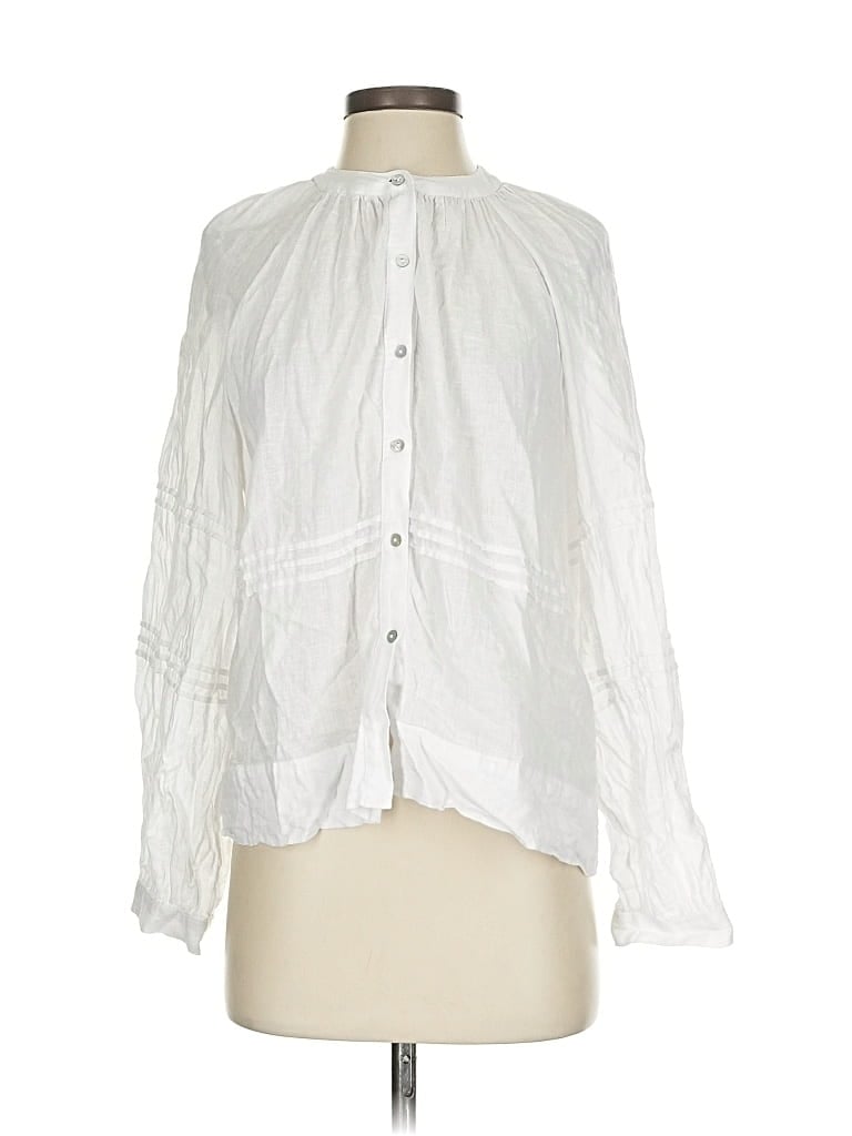 Pre-owned Rails Long Sleeve Blouse In White