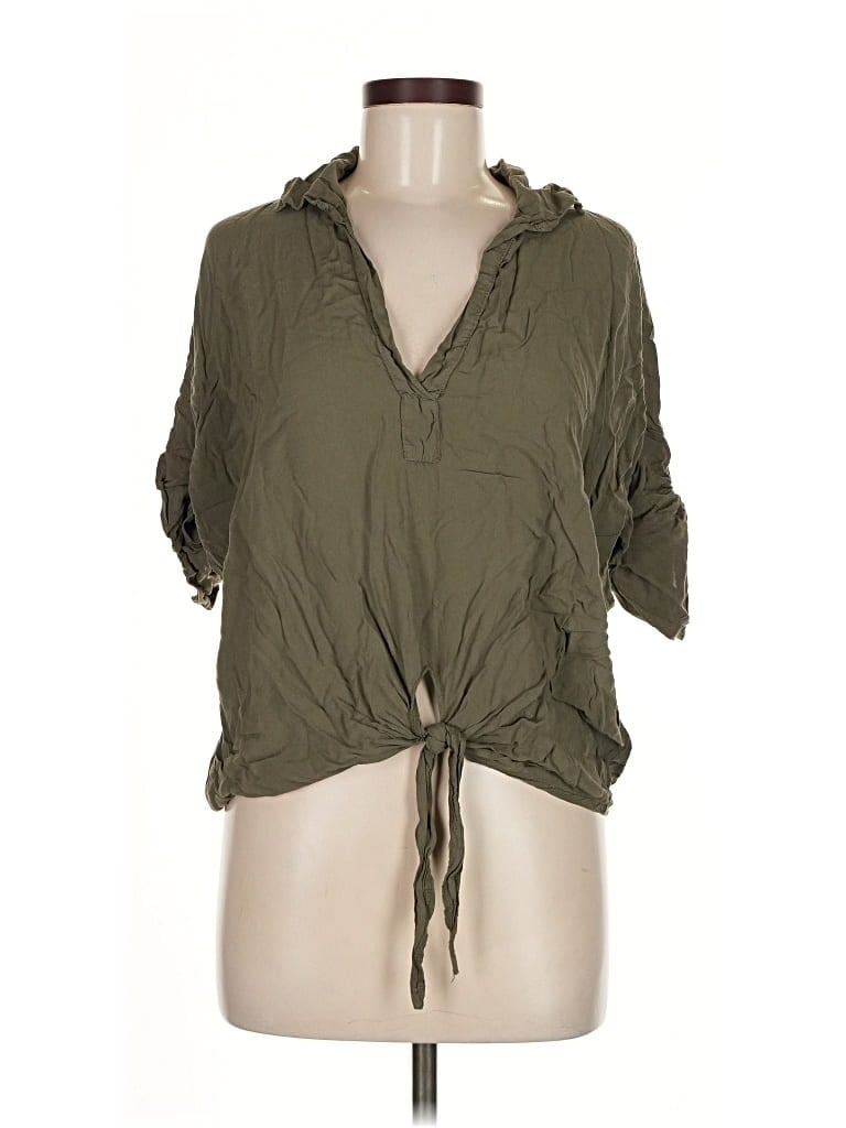 BRANDY MELVILLE Pre-owned 3/4 Sleeve Blouse In Green