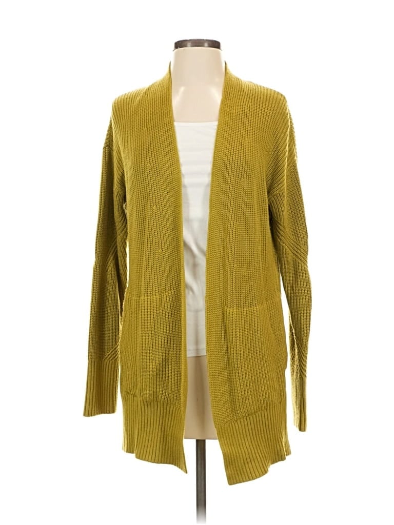 Pre-owned Lululemon Athletica Cardigan Sweater In Yellow