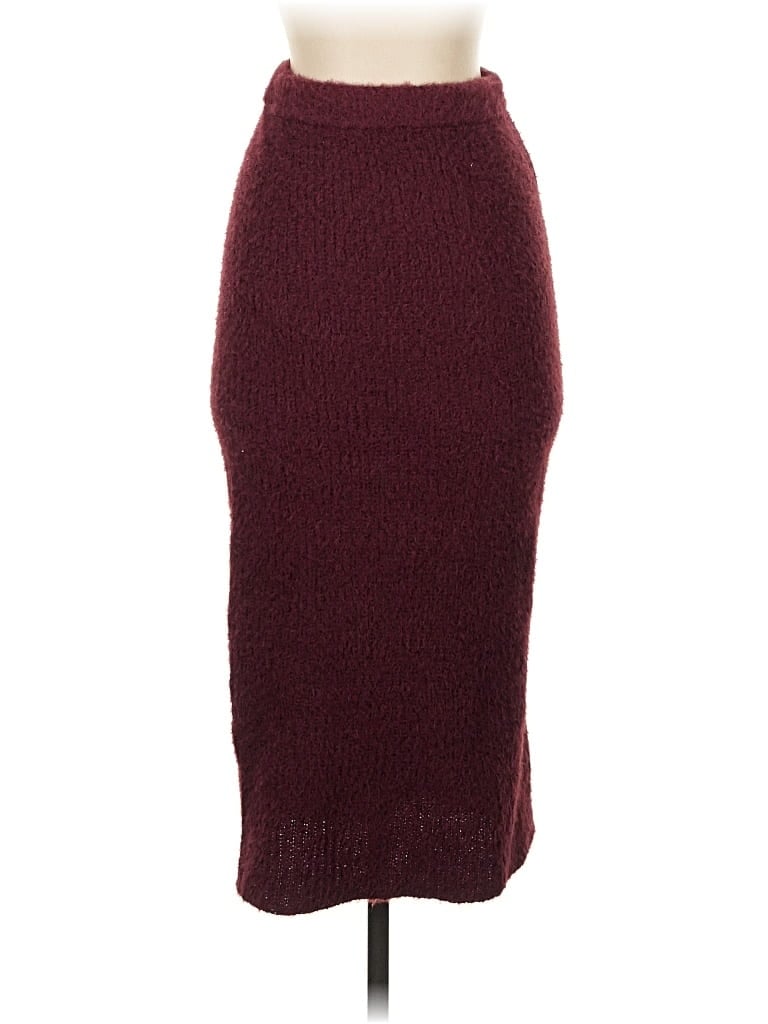 Pre-owned Afrm Casual Skirt In Burgundy