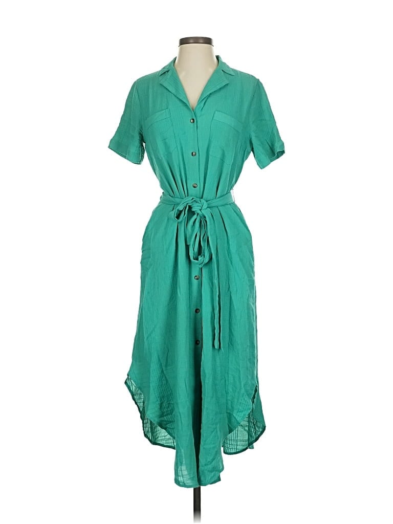 Pre-owned Maeve By Anthropologie Casual Dress In Green
