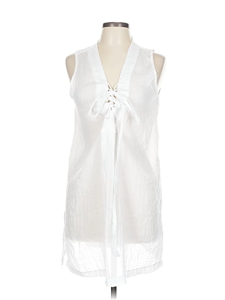 Pre-owned J Valdi Casual Dress In White