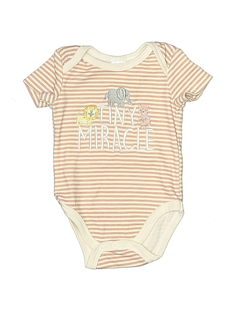 Pre-owned Little Beginnings Babies' Short Sleeve Onesie In Gold