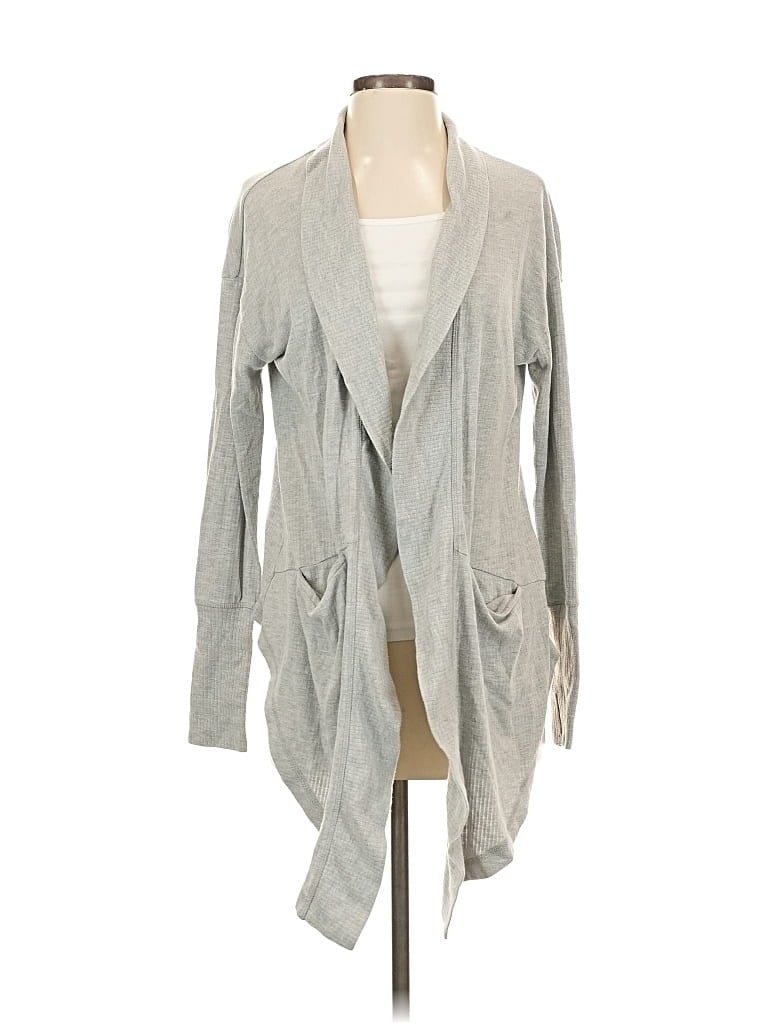 Pre-owned Z By Zella Cardigan Sweater In Gray