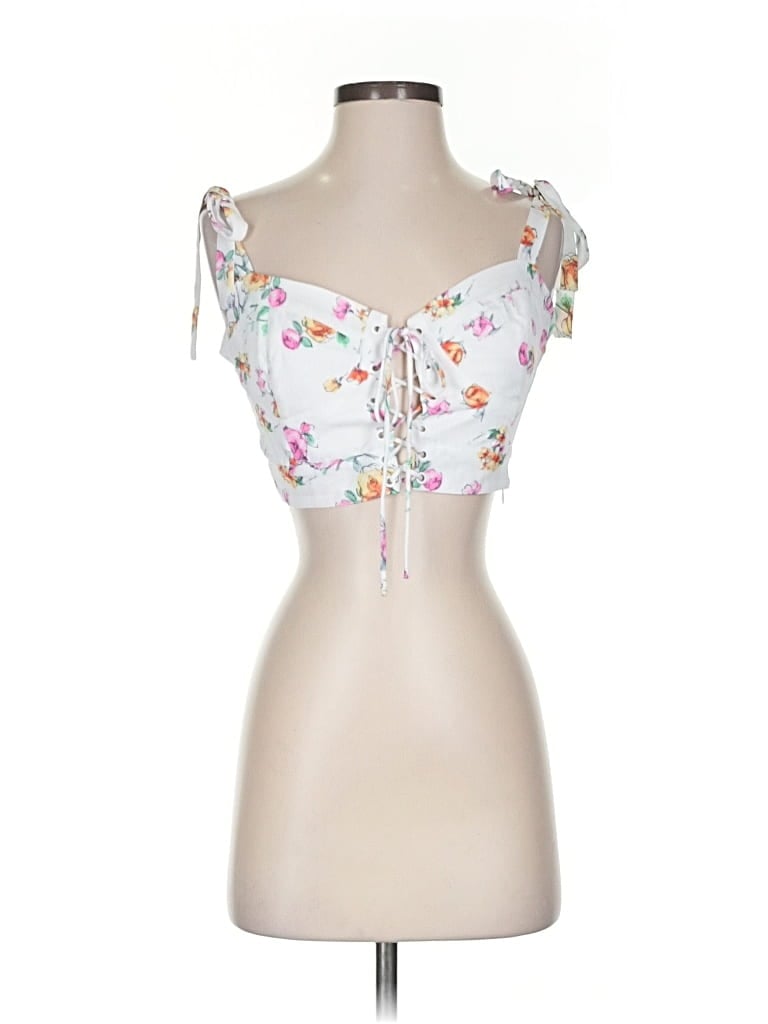 Pre-owned Wayf Tube Top White Strapless Neckline Tops