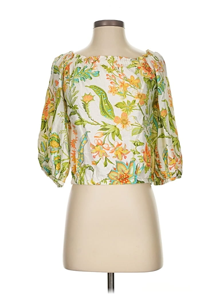 Pre-owned Rachel Rachel Roy 3/4 Sleeve Blouse In Yellow