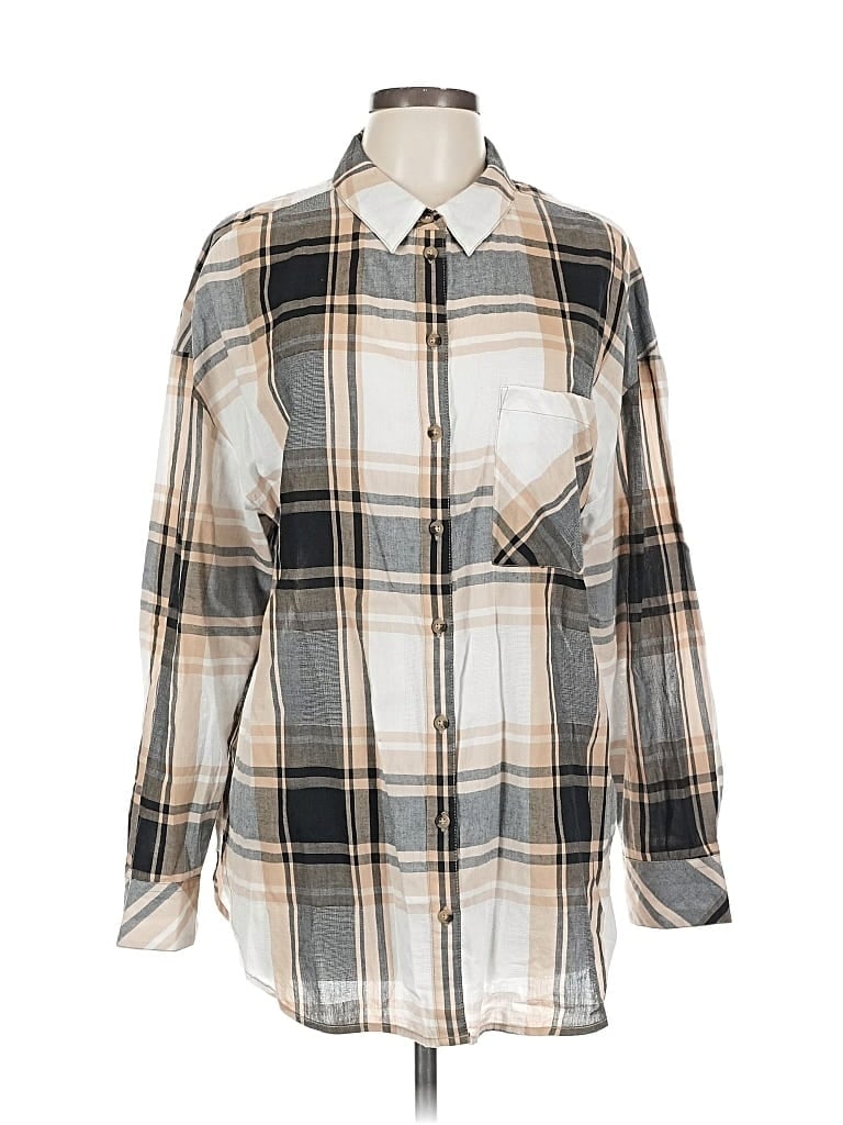 Click to view more detailed imagery on our partner's website Pre-owned Sanctuary Long Sleeve Button Down Shirt In Silver