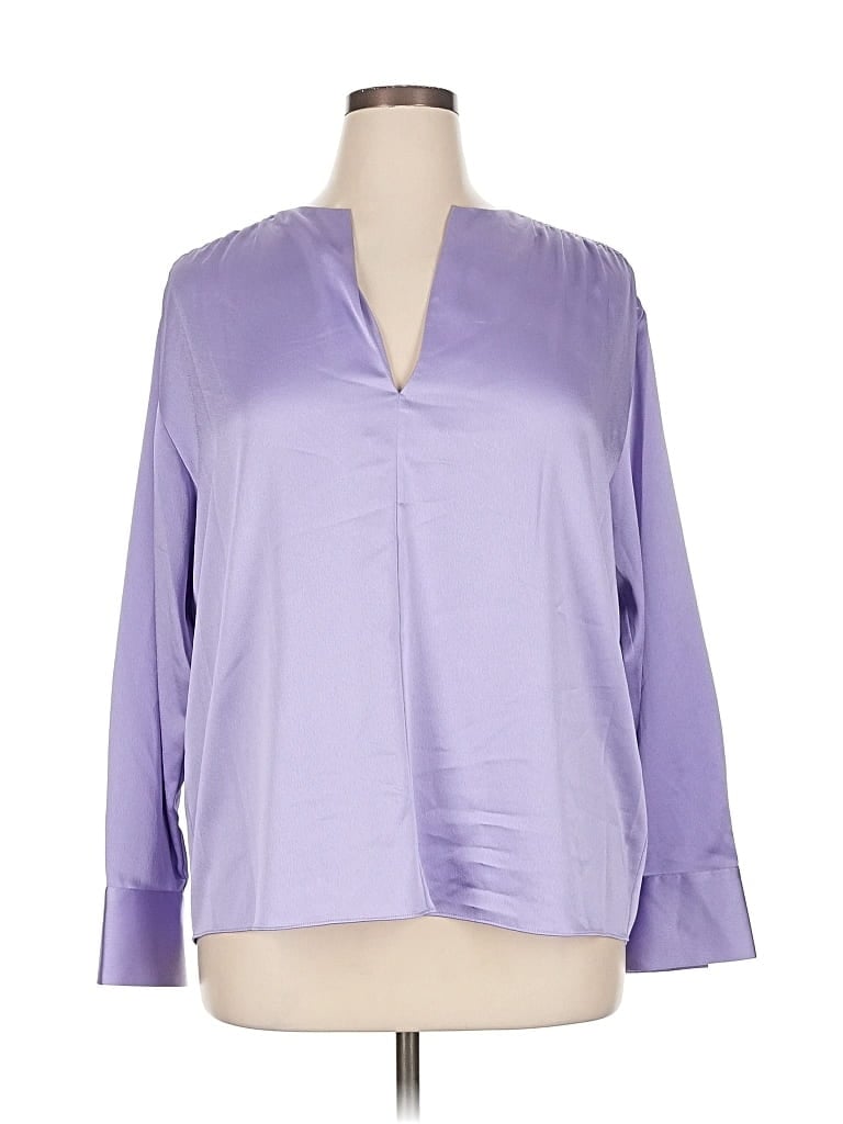 Pre-owned Vince 3/4 Sleeve Blouse In Purple