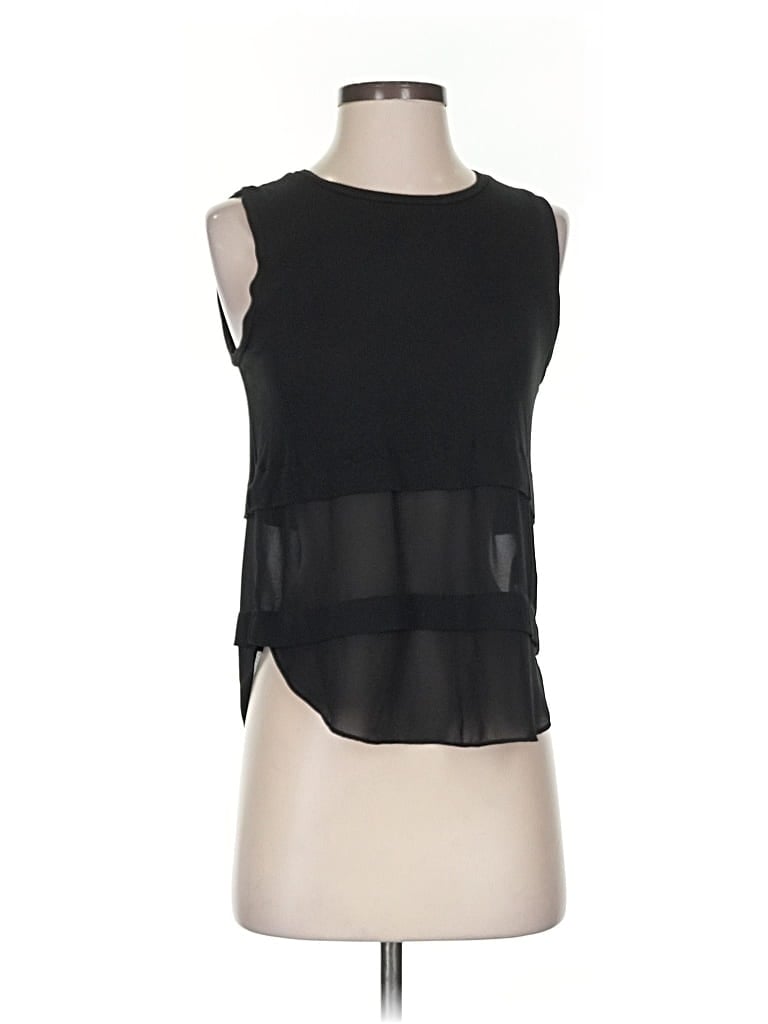 Pre-owned Michael Michael Kors Sleeveless Top Black Keyhole Neckline Tops
