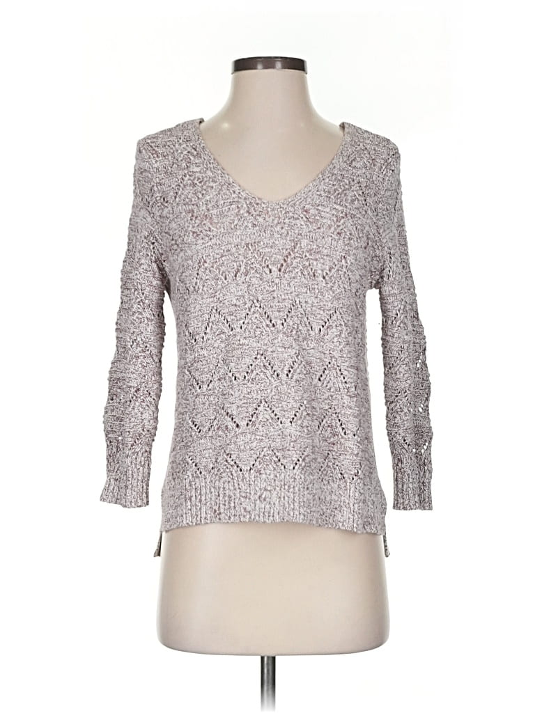 Pre-owned White House Black Market Pullover Sweater In Silver