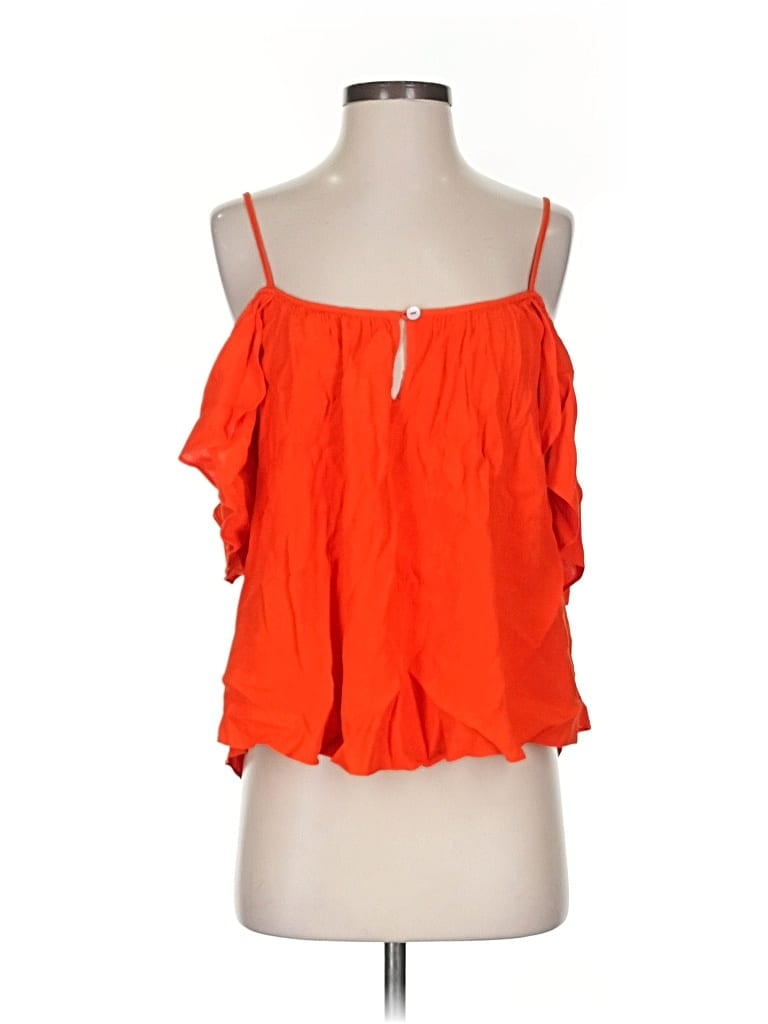 Click to view more detailed imagery on our partner's website Pre-owned Lovers & Friends Sleeveless Blouse In Orange