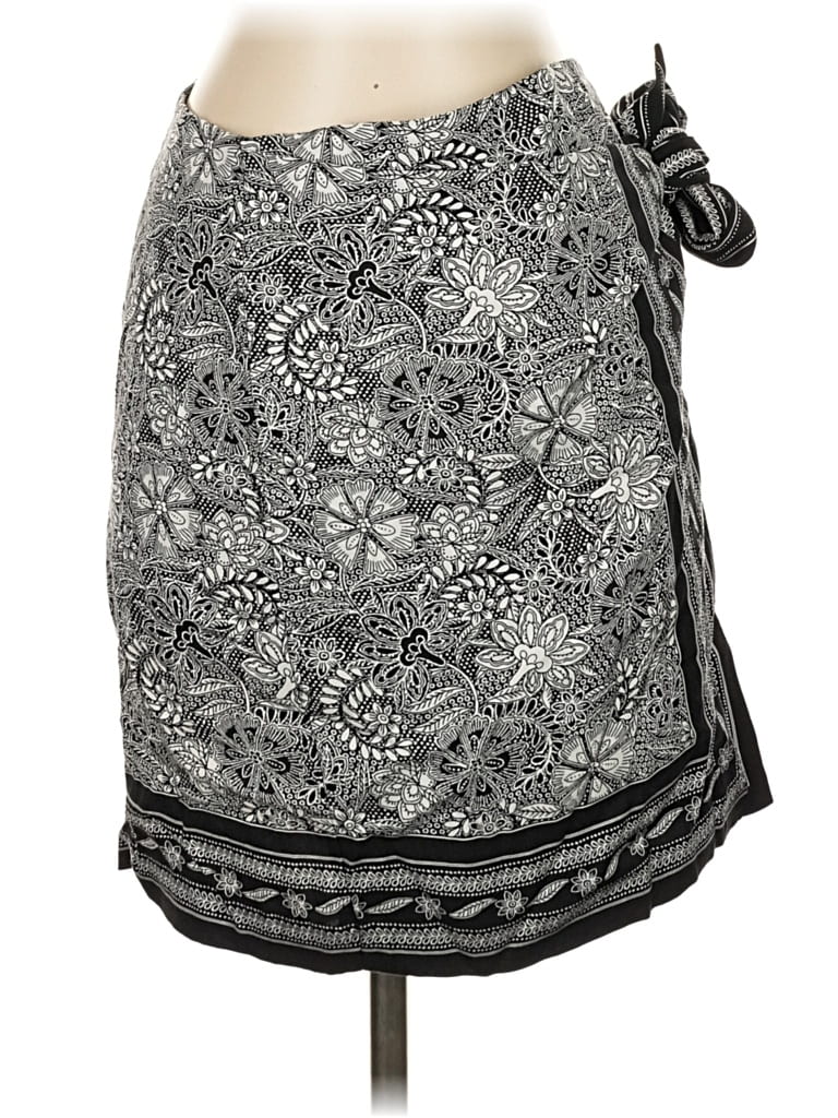 Ann Taylor Loft Casual Skirt In Gray