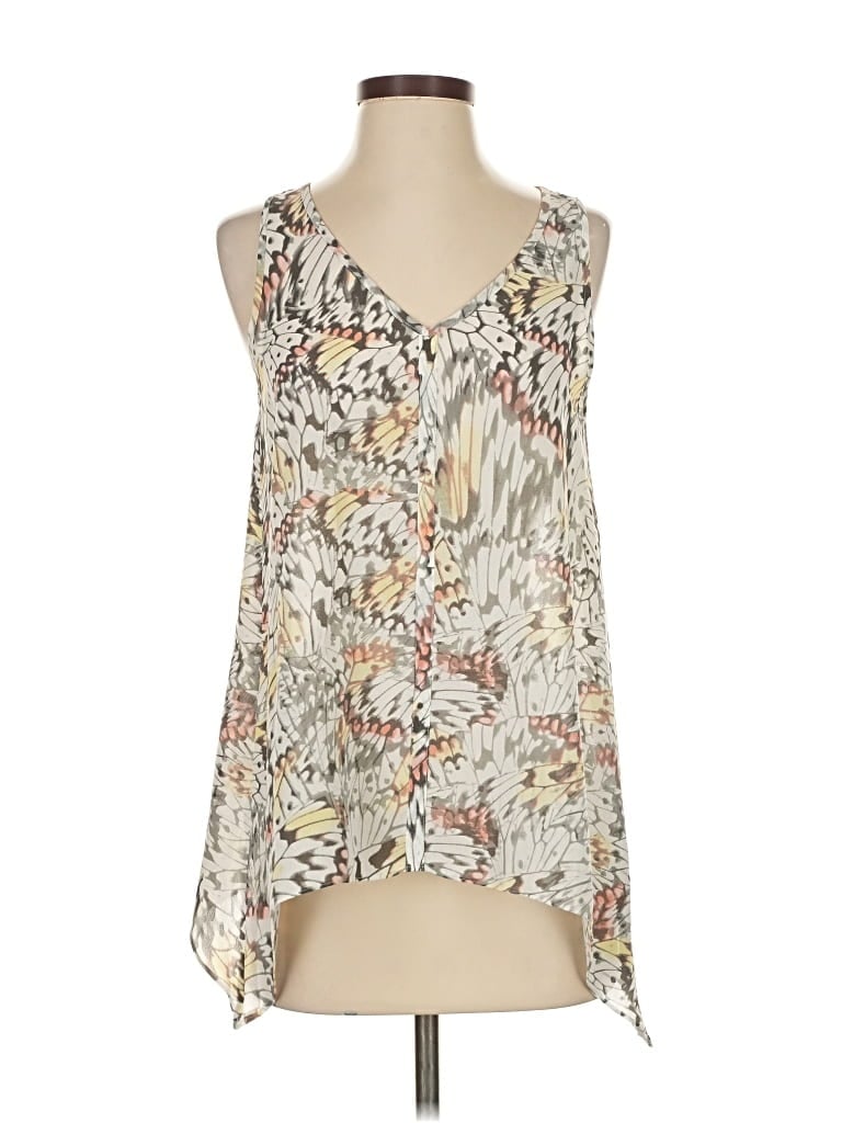 Pre-owned Dkny Jeans Sleeveless Blouse In White