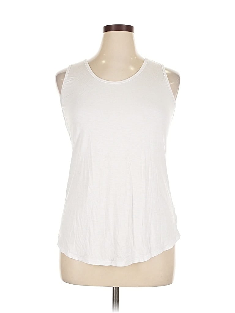 Pre-owned Lularoe Sleeveless T-shirt In White