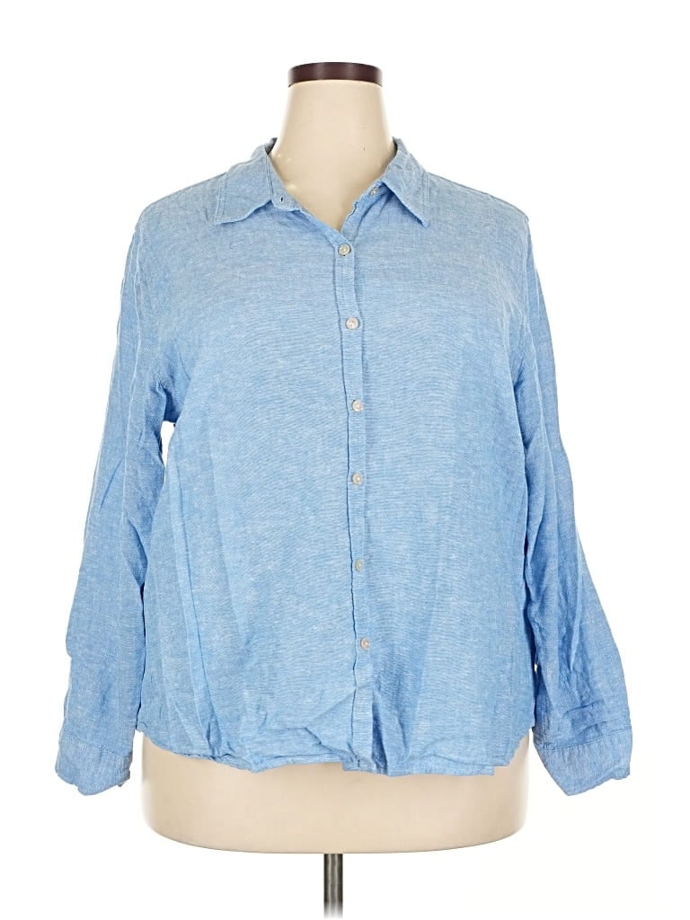 Pre-owned Orvis Long Sleeve Button Down Shirt In Blue