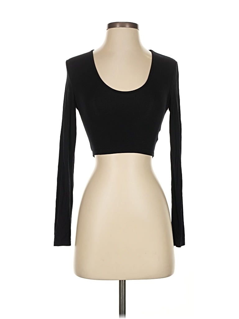 Pre-owned Shein 3/4 Sleeve T-shirt In Black