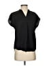 M Magaschoni 100% Polyester Black Short Sleeve Blouse Size XS - photo 1