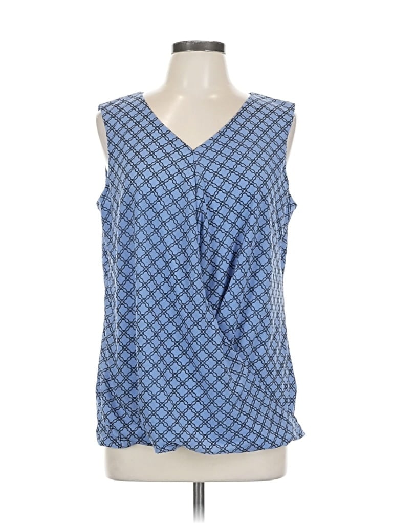 Pre-owned Dana Buchman Sleeveless Blouse In Blue