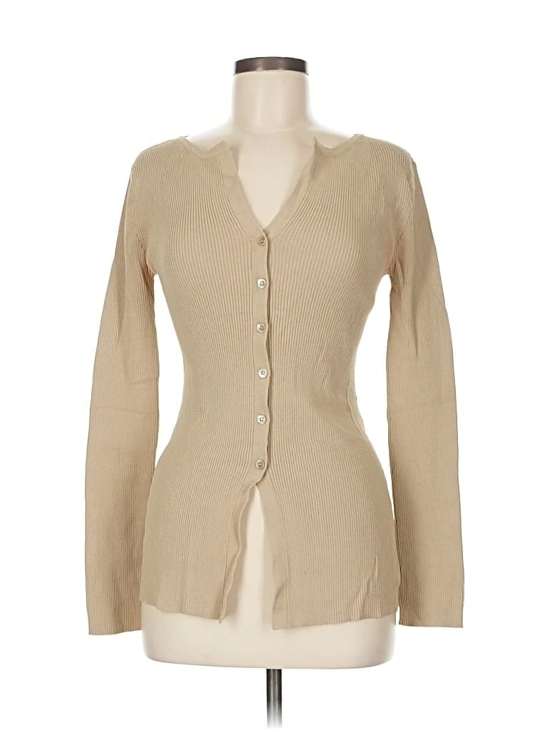 Pre-owned Bcbgmaxazria Cardigan Sweater In Brown
