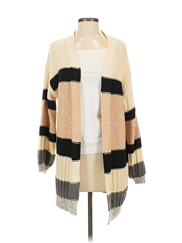 Pre-owned Pink Lily Cardigan Sweater In Brown