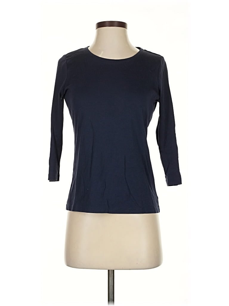 Pre-owned L.l.bean 3/4 Sleeve T-shirt In Blue