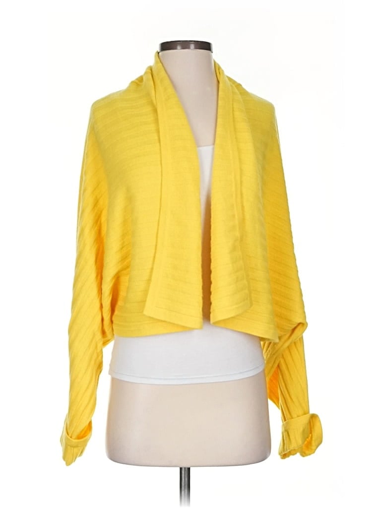 Click to view more detailed imagery on our partner's website Pre-owned St John Cashmere Cardigan Sweater In Yellow