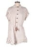 AaKaa 100% Rayon Stripes Tan Romper Size S - photo 1