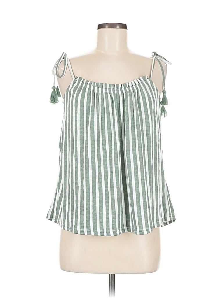 Pre-owned Laura Ashley Sleeveless Blouse In Green
