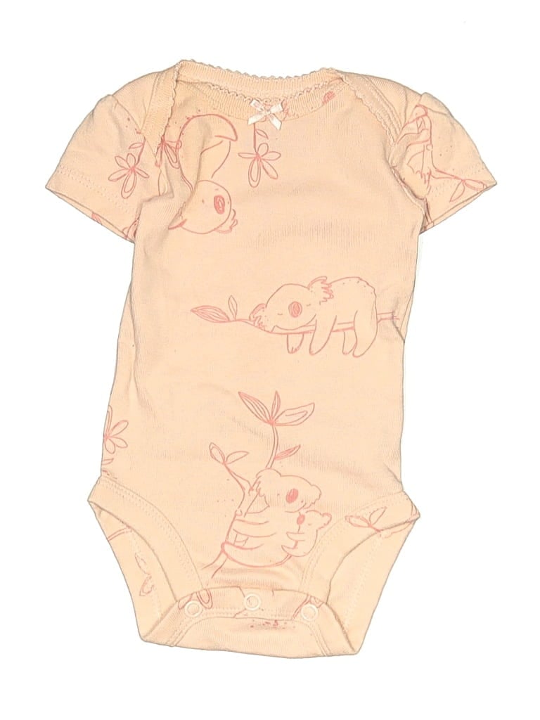 Pre-owned Carter's Babies' Short Sleeve Onesie In Brown