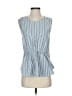 J.Crew Stripes Blue Sleeveless Blouse Size S - photo 1