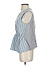 J.Crew Stripes Blue Sleeveless Blouse Size S - photo 5