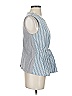 J.Crew Stripes Blue Sleeveless Blouse Size S - photo 4