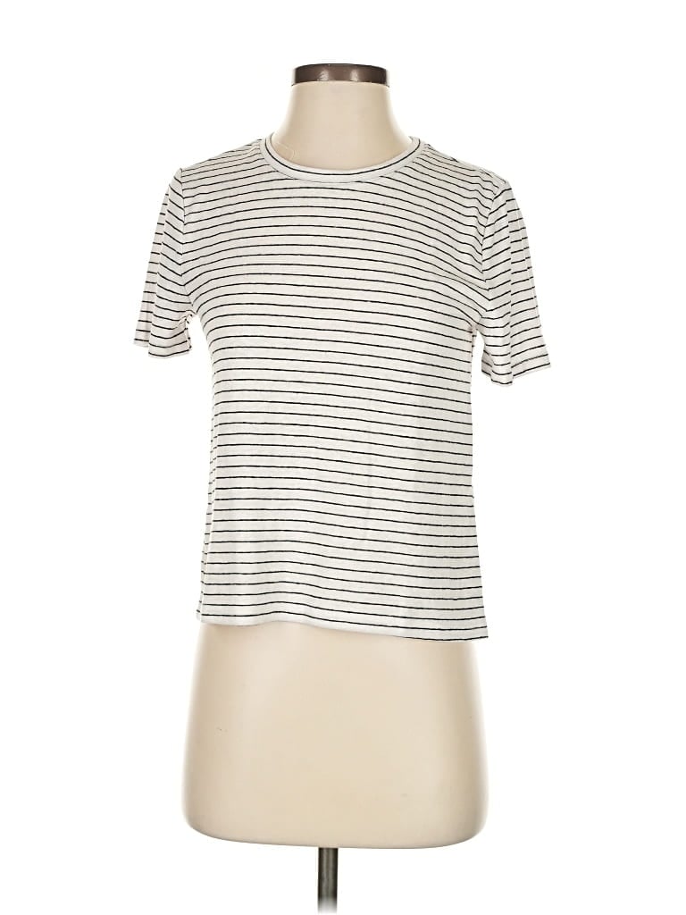 Pre-owned Banana Republic Factory Store Short Sleeve T-shirt In White