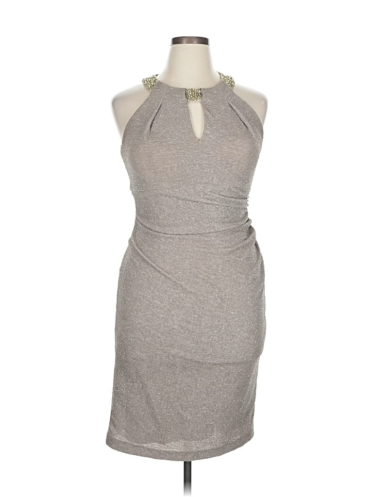 Click to view more detailed imagery on our partner's website Pre-owned Betsy & Adam Cocktail Dress In Gray