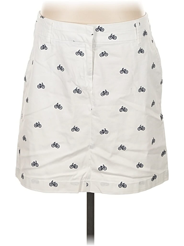 Pre-owned British Khaki Casual Skirt In White