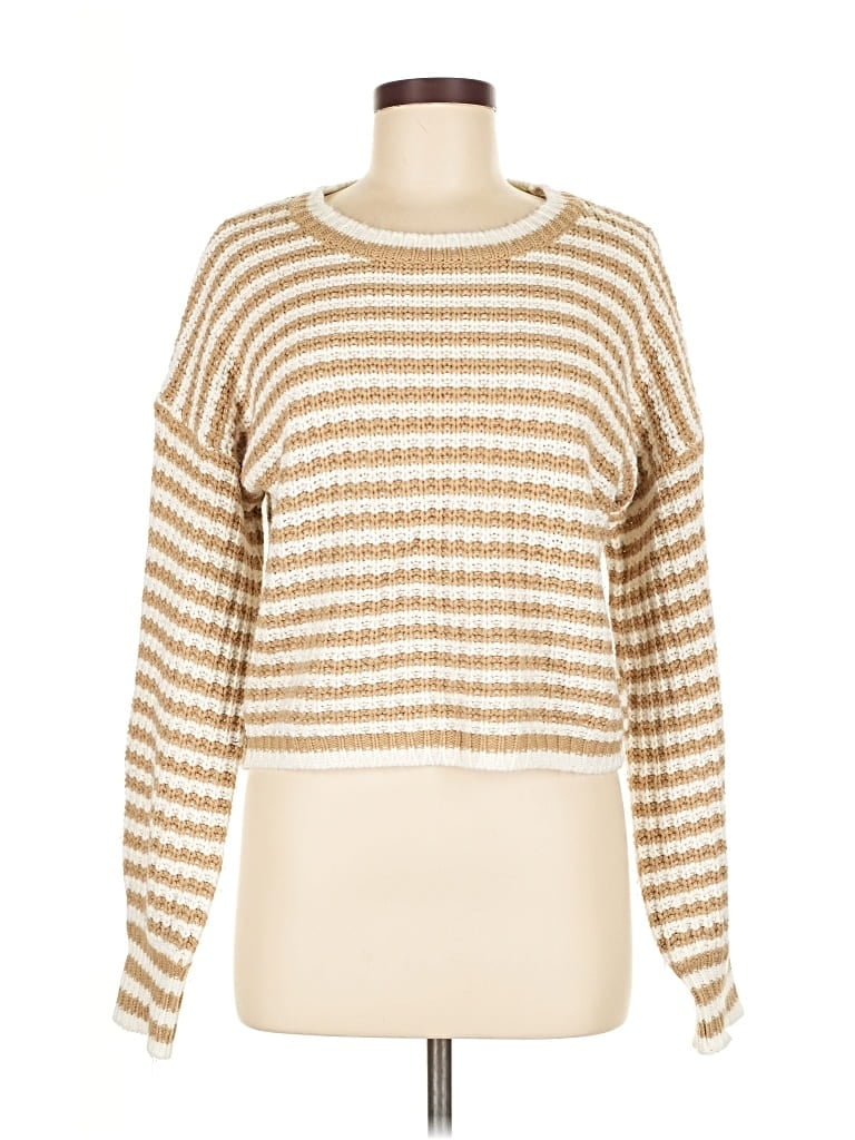 DEREK HEART Pre-owned Pullover Sweater In Brown