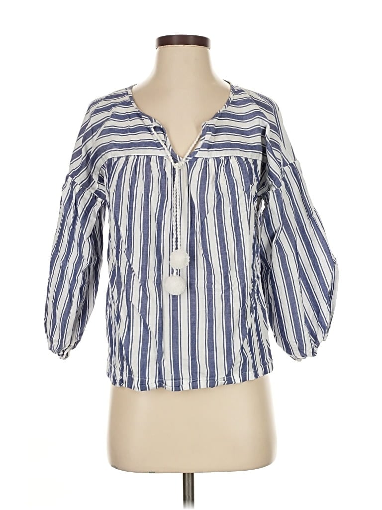 Click to view more detailed imagery on our partner's website Pre-owned Madewell 3/4 Sleeve Blouse In Blue