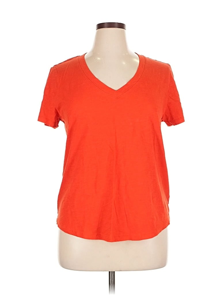 Pre-owned Ann Taylor Loft Short Sleeve T-shirt In Orange