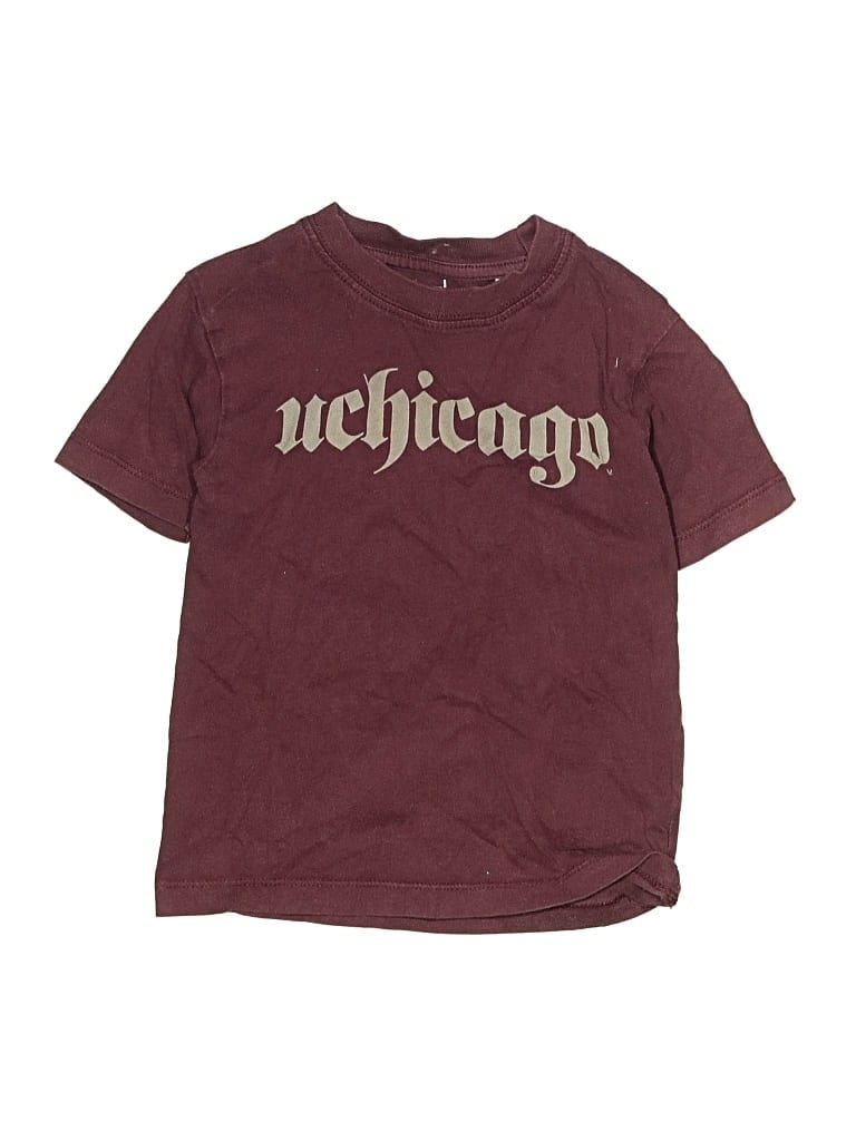 Pre-owned Garb Kids' Short Sleeve T-shirt In Burgundy