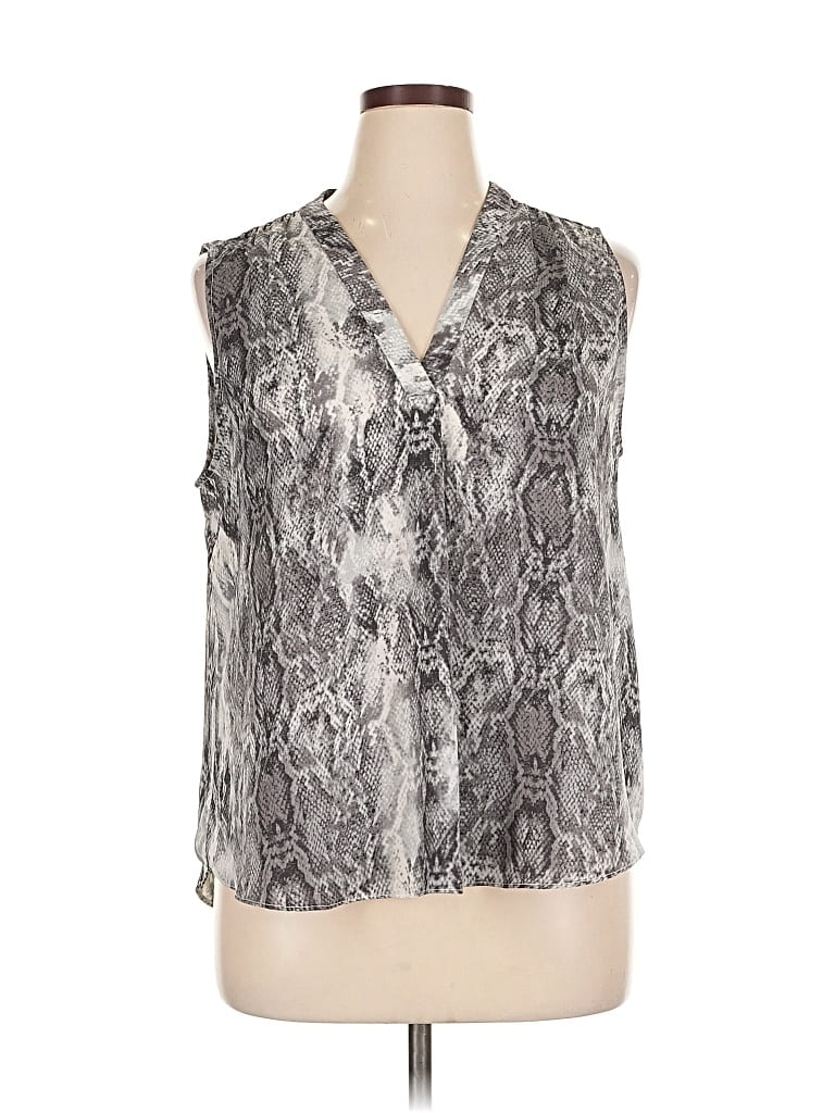 Click to view more detailed imagery on our partner's website Pre-owned Vince Camuto Sleeveless Blouse In Silver