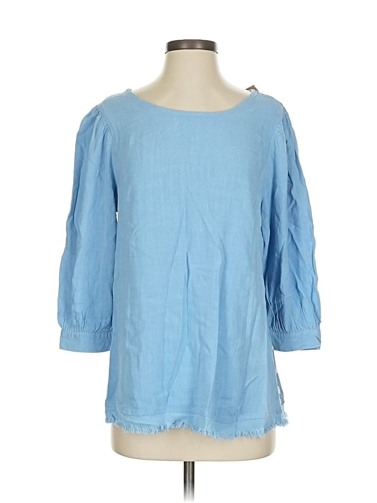 Pre-owned Umgee 3/4 Sleeve Blouse In Blue