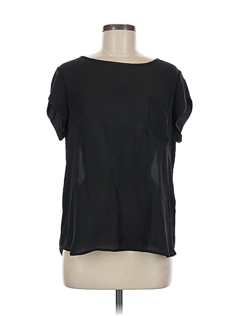 Pre-owned Joie Short Sleeve Top Black Scoop Neck Tops