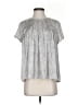 Dolan 100% Polyester Silver Short Sleeve Blouse Size S - photo 1