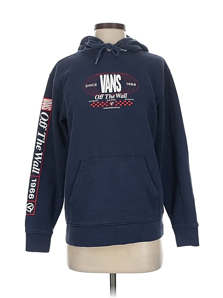 Pre-owned Vans Pullover Hoodie In Blue