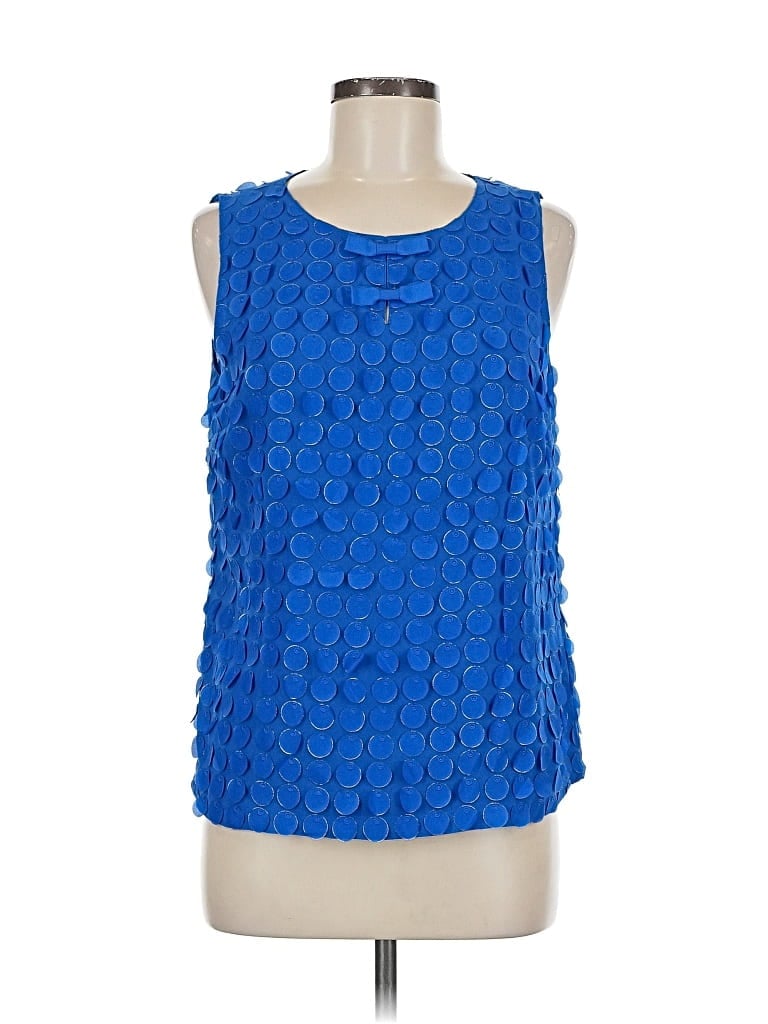 Pre-owned Rsvp By Talbots Sleeveless Blouse In Blue