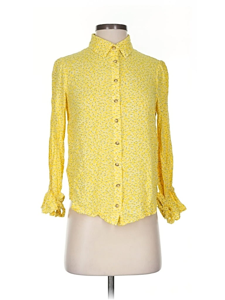 Click to view more detailed imagery on our partner's website Pre-owned Maeve By Anthropologie Long Sleeve Button Down Shirt In Yellow