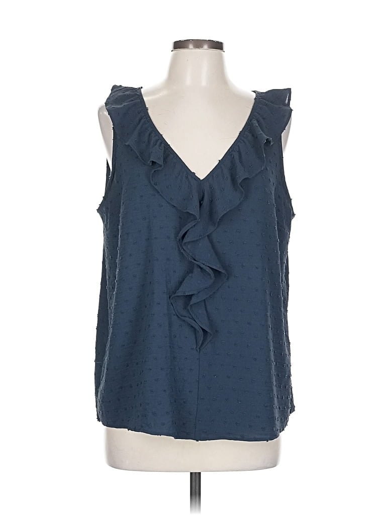 Pre-owned Lc Lauren Conrad Sleeveless Blouse In Blue