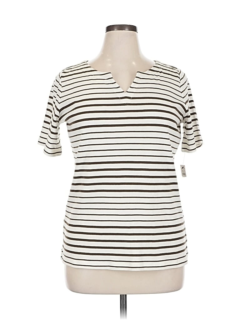 Pre-owned Talbots Short Sleeve T-shirt In White