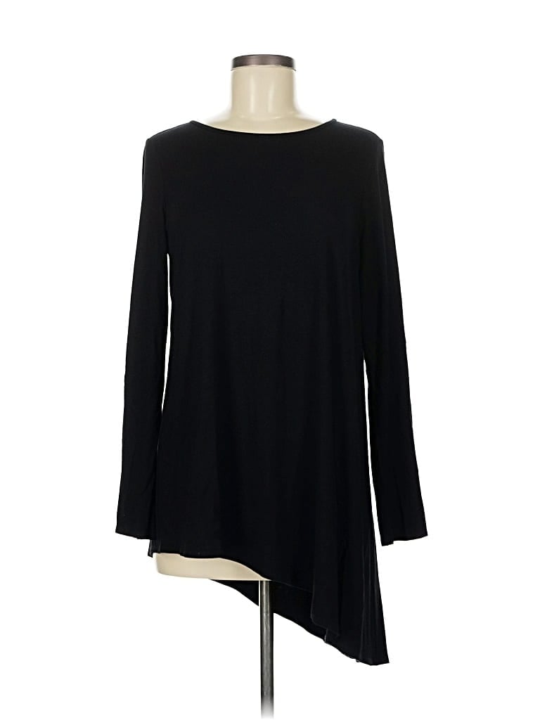 Pre-owned Eileen Fisher Long Sleeve T-shirt In Black