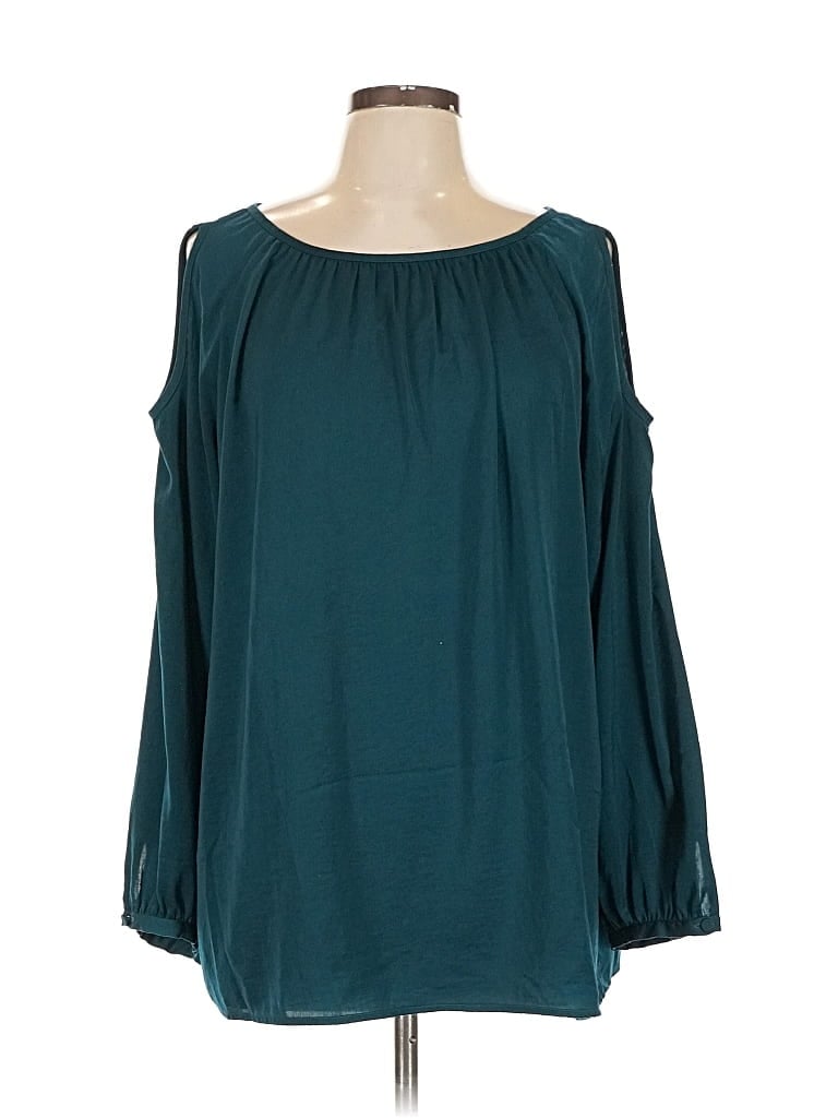 Pre-owned Cabi Long Sleeve Blouse In Blue